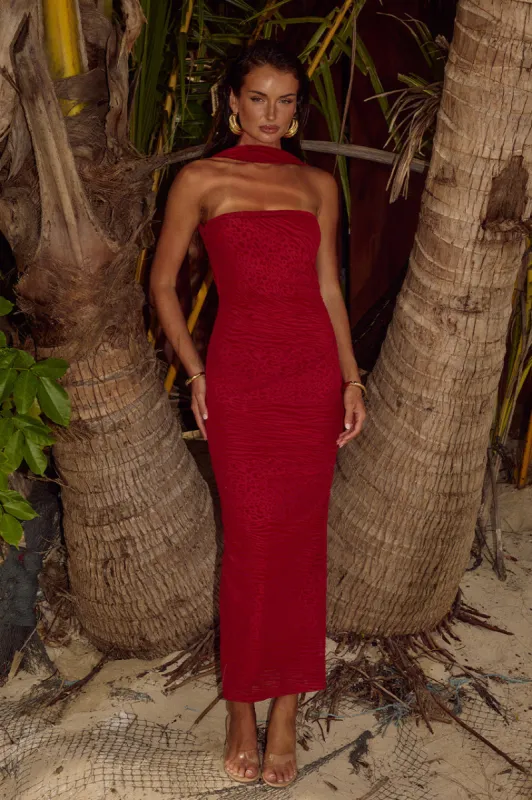 ALESSI MIDI DRESS - RED sold by Runaway The Label
