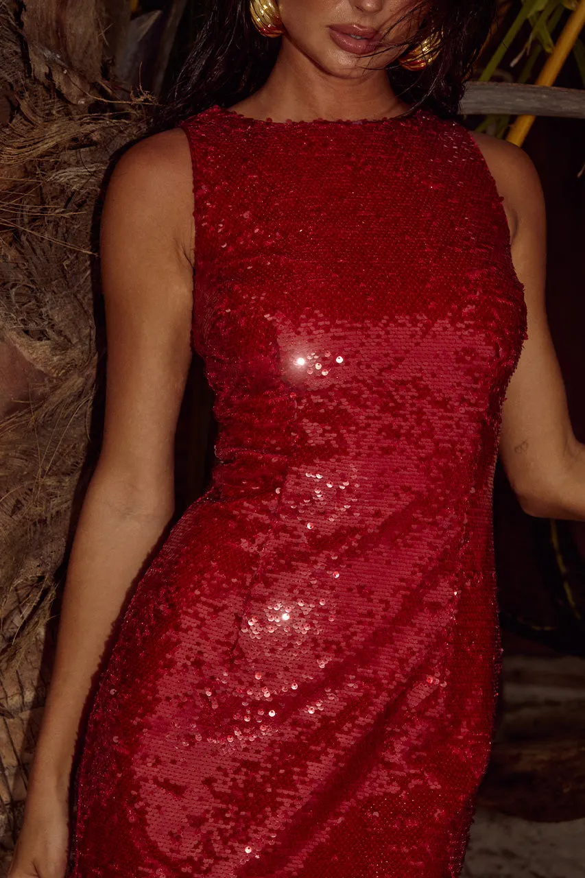 LYRA MINI DRESS - RED sold by Runaway The Label product image thumbnail 4