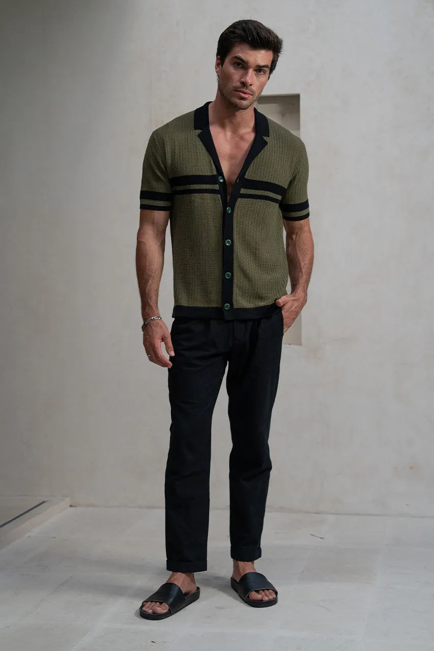 OWEN SHIRT - KHAKI/BLACK sold by Runaway The Label product image thumbnail 3