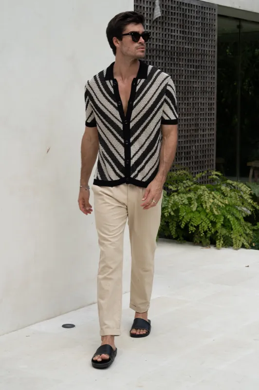 FINN SHIRT - BLACK/SAND sold by Runaway The Label