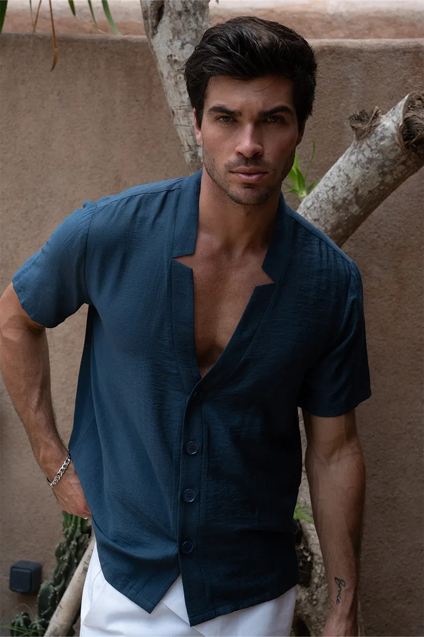 LUCA SHIRT - NAVY sold by Runaway The Label