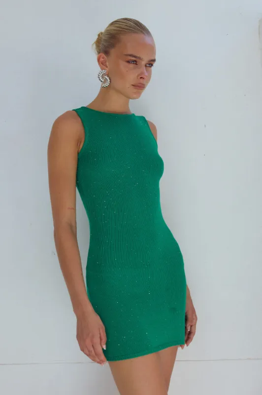 ODESSA MINI DRESS - EMERALD sold by Runaway The Label