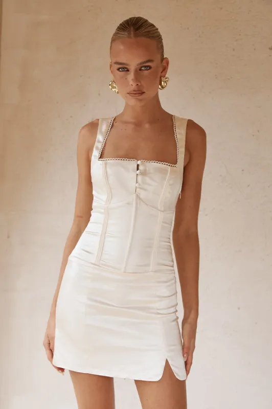 AMALDA MINI DRESS - IVORY sold by Runaway The Label