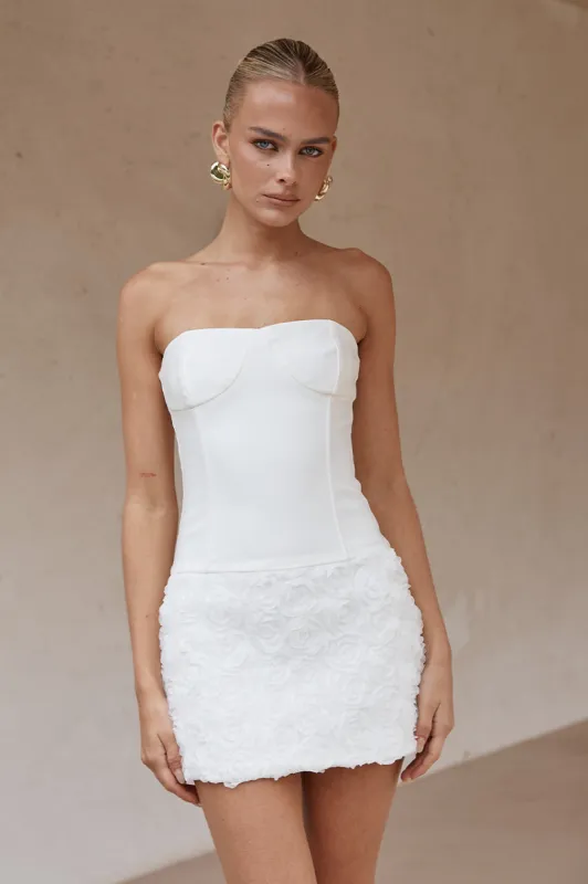 RIANA MINI DRESS - WHITE sold by Runaway The Label