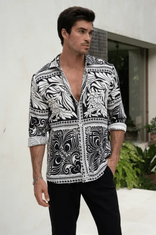 HAVANNA SHIRT - BLACK/SAND sold by Runaway The Label