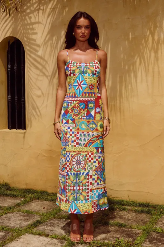 ROWENA MAXI DRESS - PHAEDRA PRINT sold by Runaway The Label