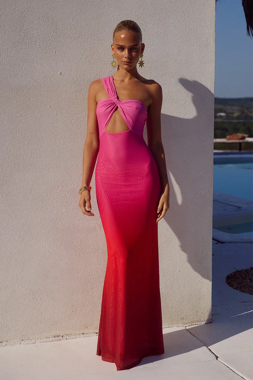 KYREE MAXI DRESS - PINK OMBRE sold by Runaway The Label