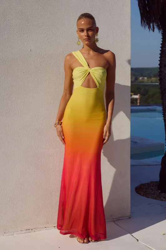 KYREE MAXI DRESS - MIMOSA OMBRE sold by Runaway The Label