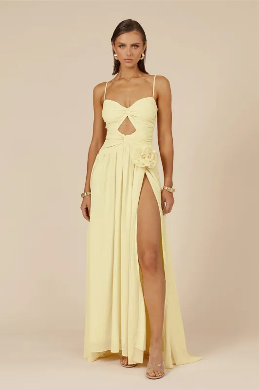 DANIKA MAXI DRESS - LEMON sold by Runaway The Label