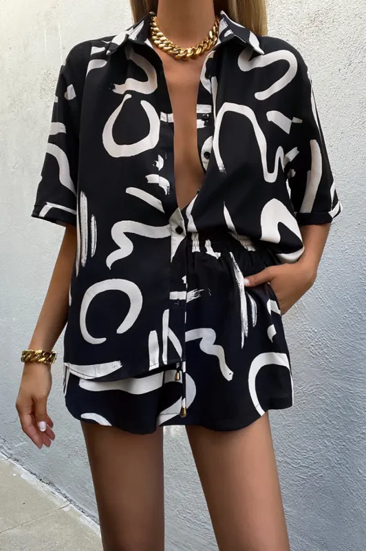 York Shirt - Black/Sand sold by Runaway The Label