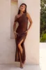 GIA MAXI DRESS - CHOCOLATE sold by Runaway The Label