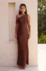 GIA MAXI DRESS - CHOCOLATE sold by Runaway The Label