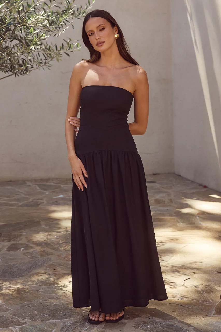 DANICA MIDI DRESS - BLACK sold by Runaway The Label