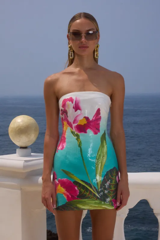 IBIZA MINI DRESS - NALANI PRINT sold by Runaway The Label