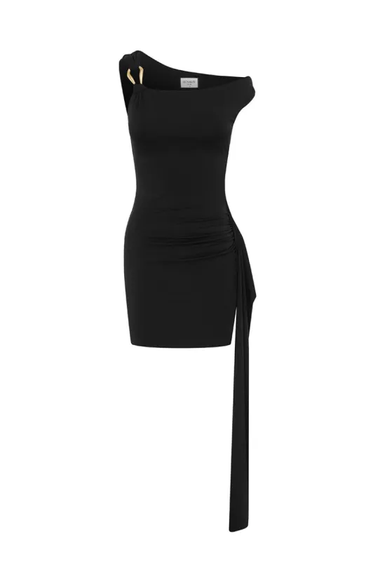 JASMINE MINI DRESS - BLACK sold by Runaway The Label
