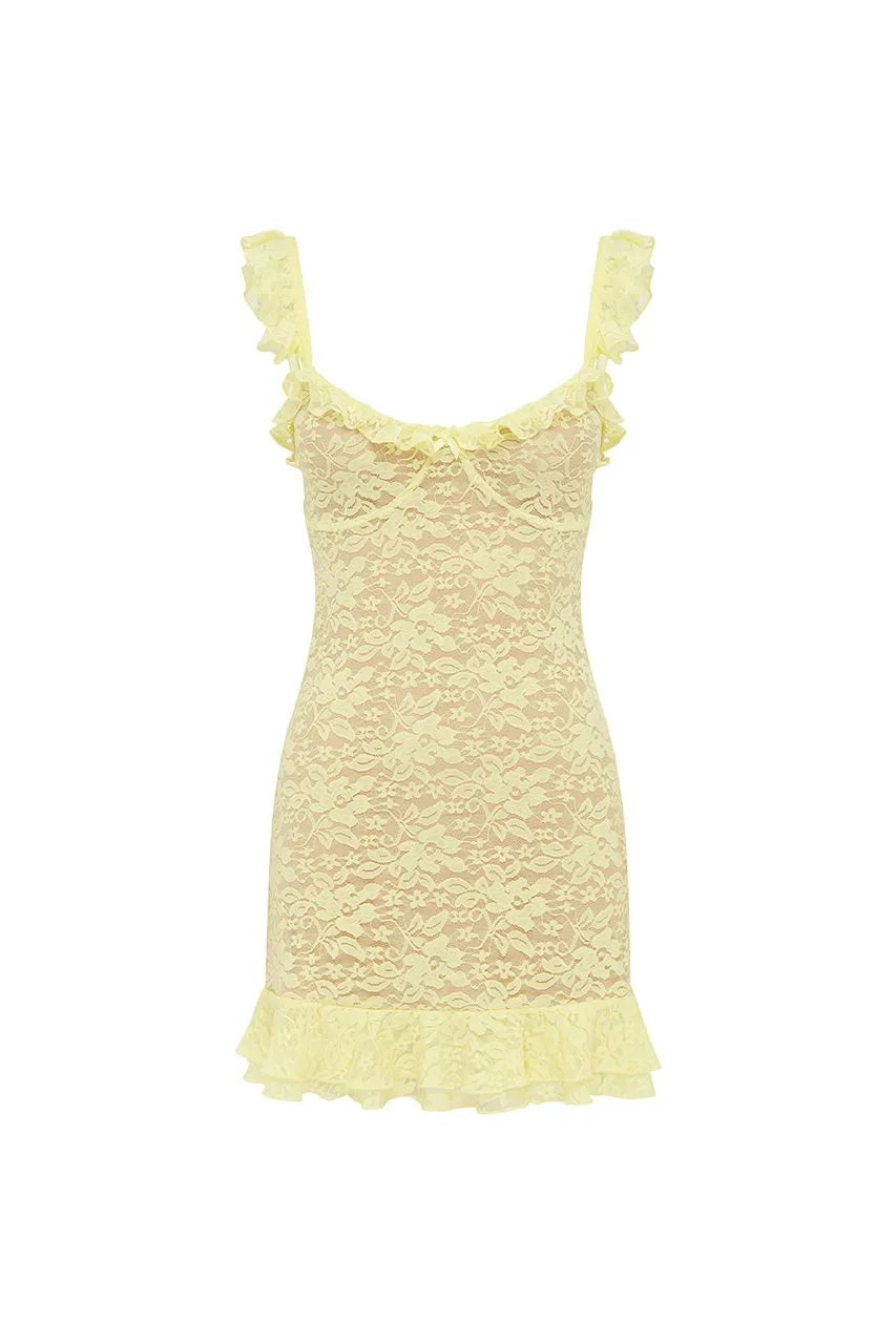 AVA MINI DRESS - LEMON sold by Runaway The Label product image thumbnail 5