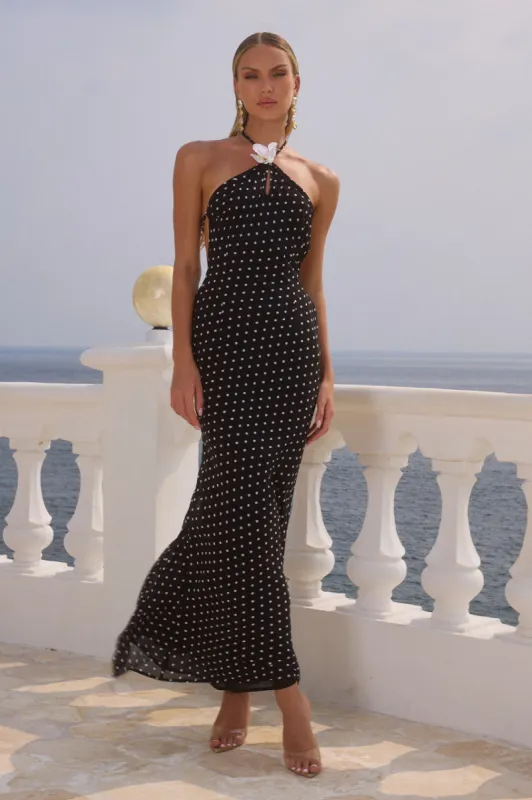 VIELLA MAXI DRESS - BLACK POLKA sold by Runaway The Label
