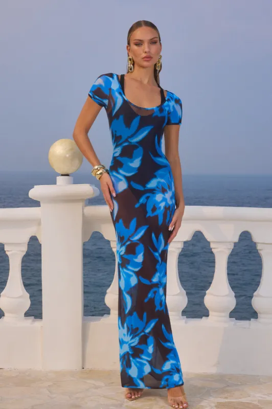 LAYLAH MIDI DRESS - AGAVE BLUE sold by Runaway The Label