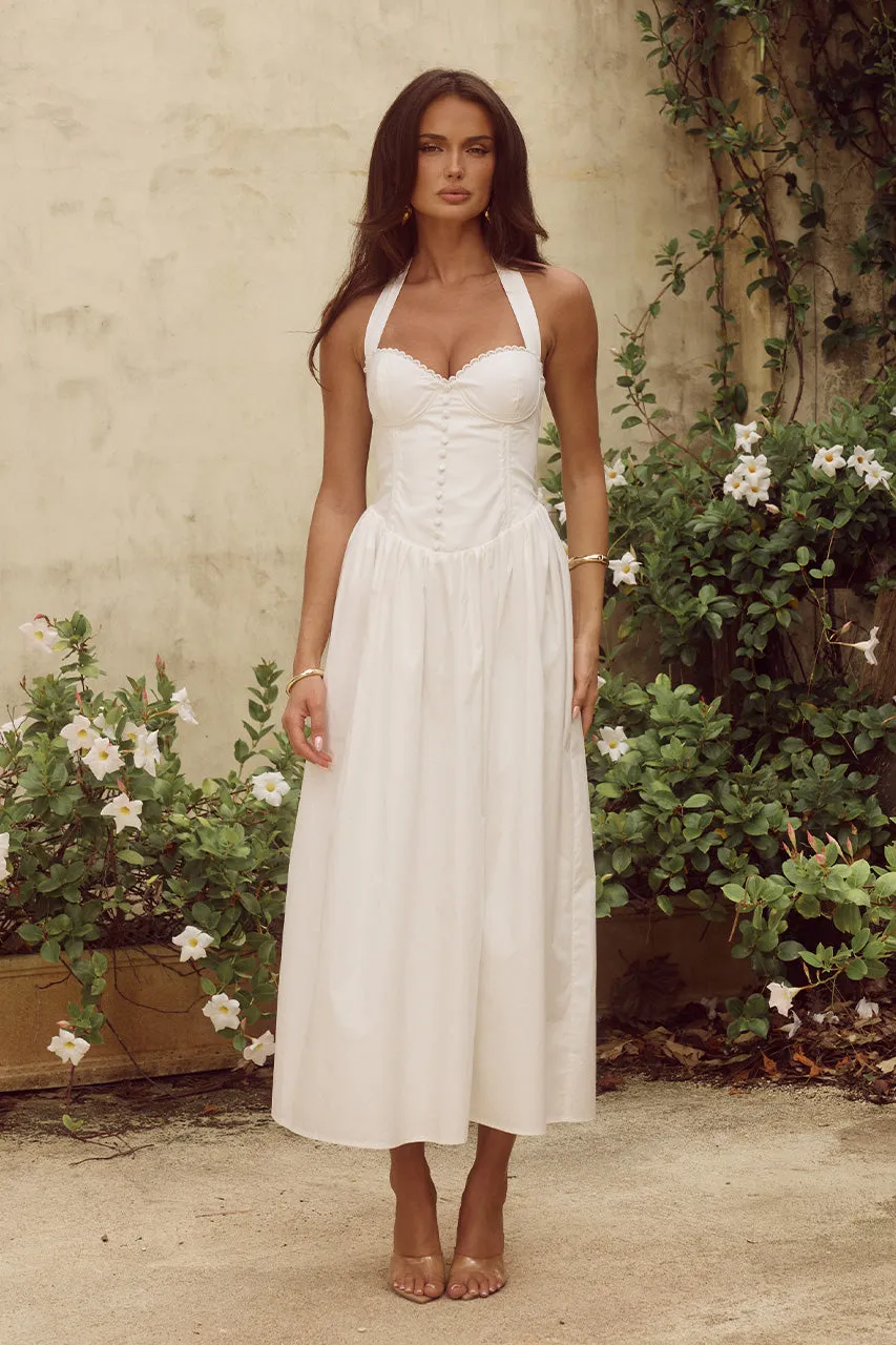ADALINE MIDI DRESS - WHITE sold by Runaway The Label