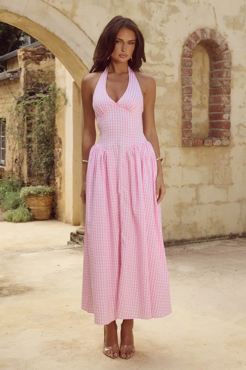 ALICIA MIDI DRESS - PINK GINGHAM sold by Runaway The Label product image thumbnail 5