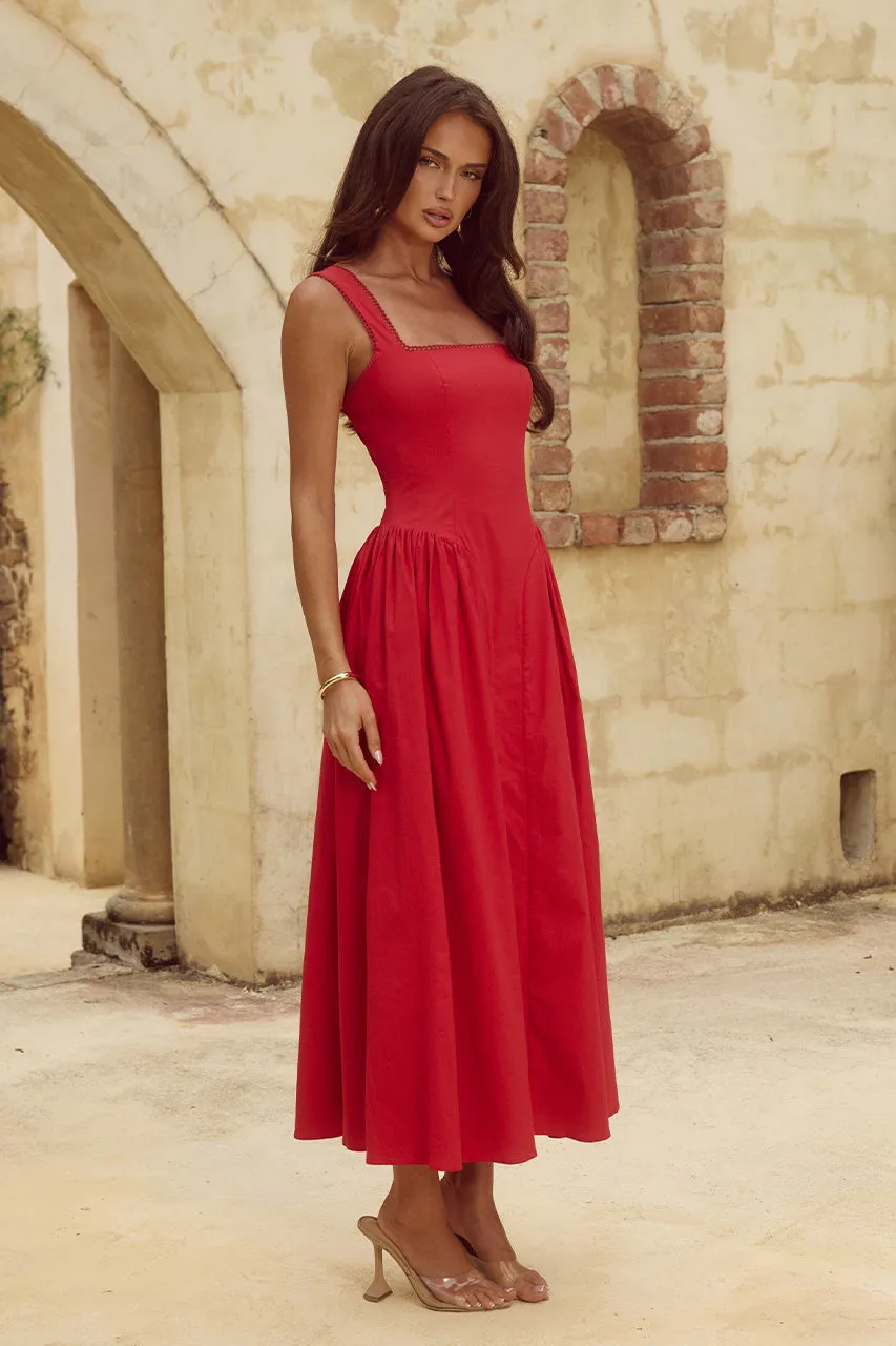 LANI MIDI DRESS - RED sold by Runaway The Label product image thumbnail 4