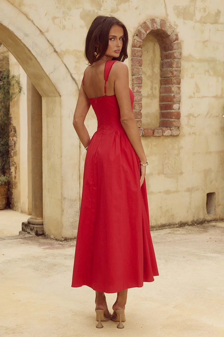 LANI MIDI DRESS - RED sold by Runaway The Label product image thumbnail 2