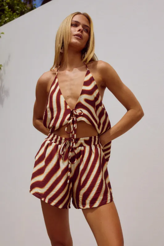 OCTAVIA SHORT - MONTIE CHOC sold by Runaway The Label