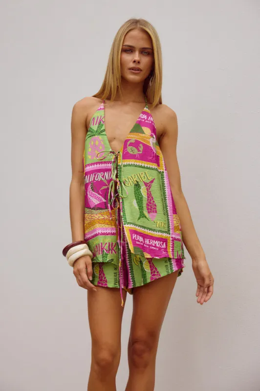 OCTAVIA SHORT - ALOHA LIME sold by Runaway The Label