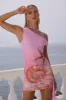 MARA MINI DRESS - PINK PRINT sold by Runaway The Label