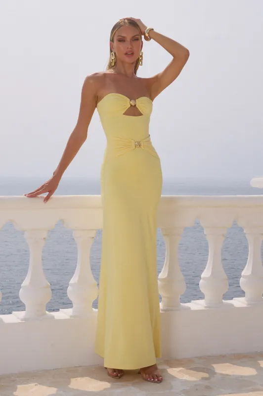 KLEO MAXI DRESS - LEMON sold by Runaway The Label