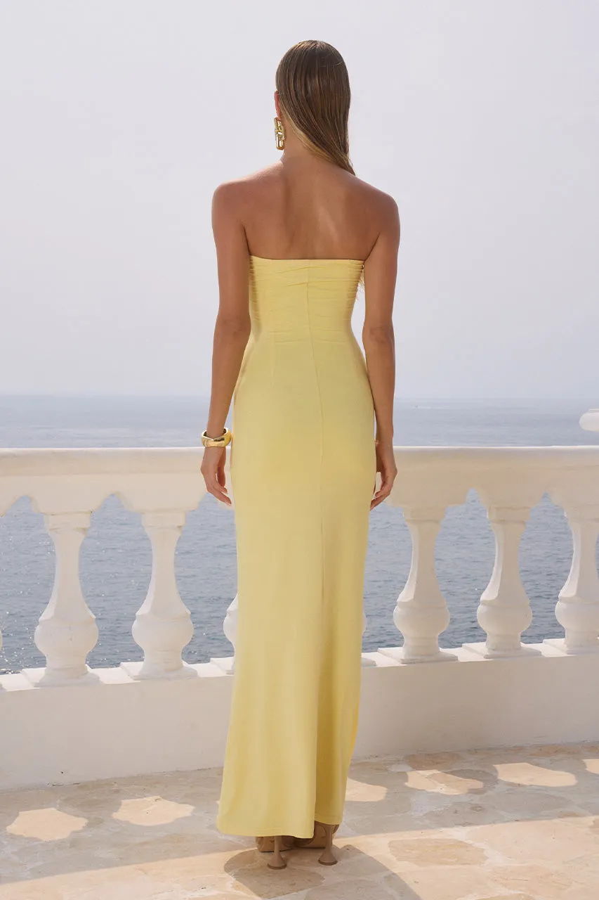 KLEO MAXI DRESS - LEMON sold by Runaway The Label product image thumbnail 2
