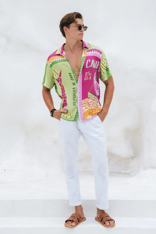 ALOHA SHIRT - GREEN/PURPLE sold by Runaway The Label