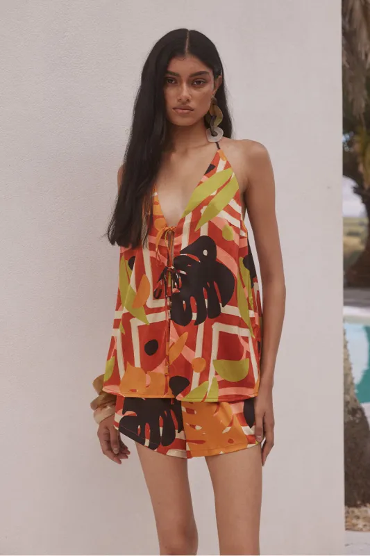 NAHLIA TOP - SACHI PRINT sold by Runaway The Label