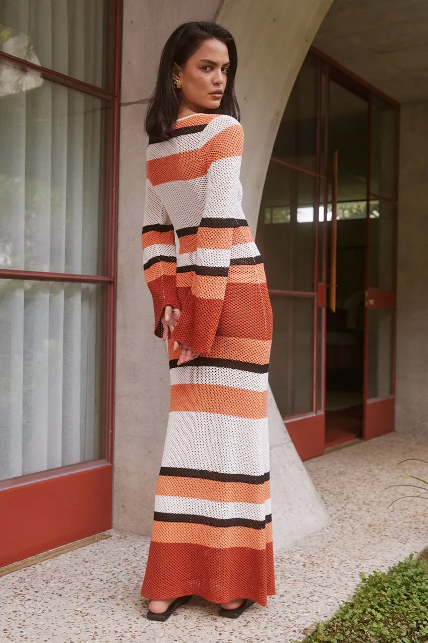 APOLLO MAXI DRESS - RED/CREAM sold by Runaway The Label product image thumbnail 2