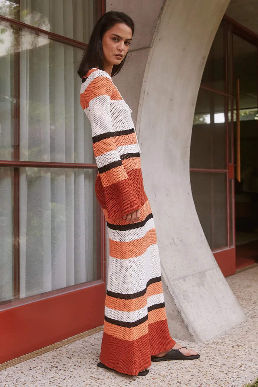 APOLLO MAXI DRESS - RED/CREAM sold by Runaway The Label product image thumbnail 3