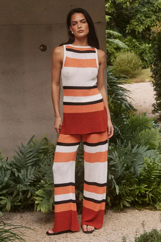 APOLLO TOP - RED/CREAM sold by Runaway The Label