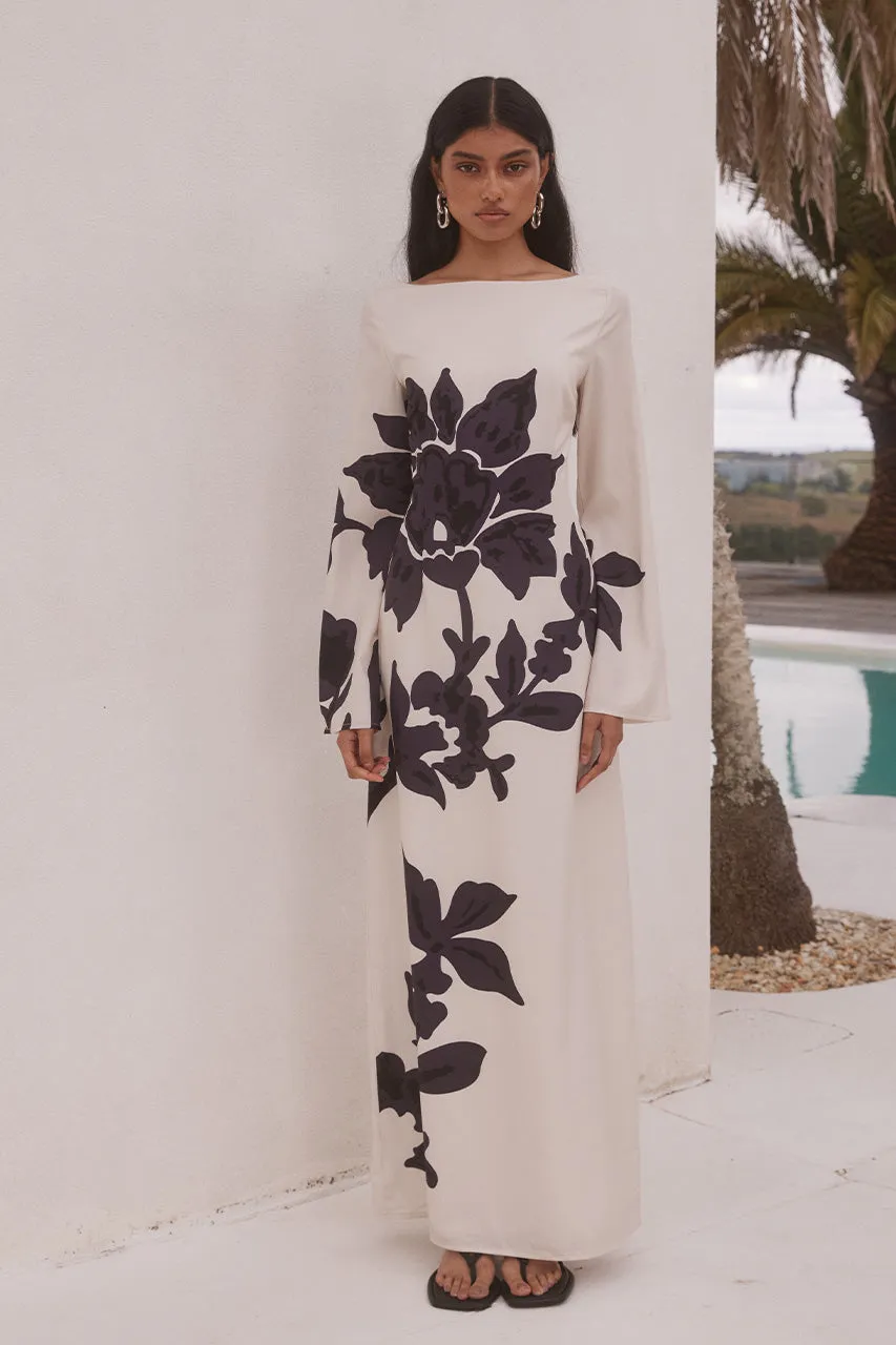 CAMINO MAXI DRESS - SAND/BLACK sold by Runaway The Label