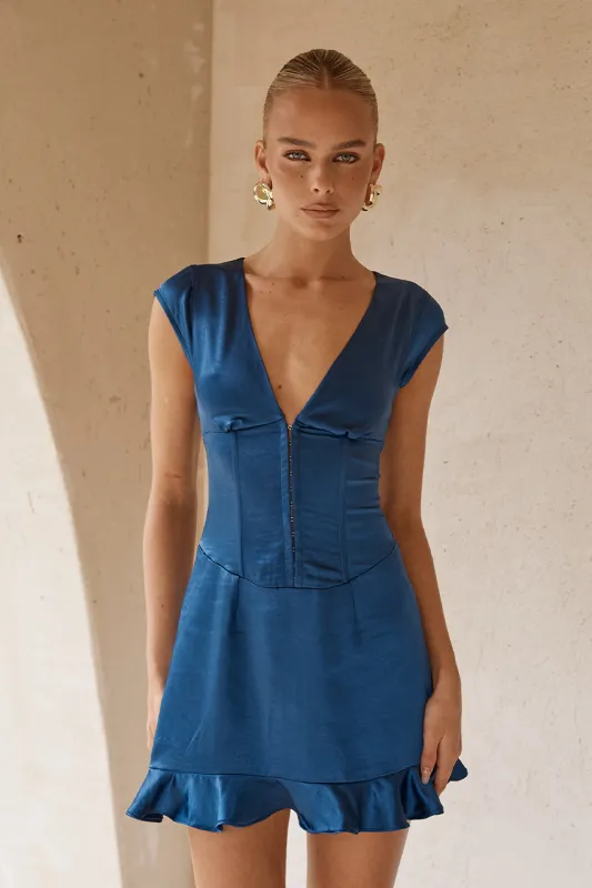 JOZIE MINI DRESS - MIDNIGHT sold by Runaway The Label