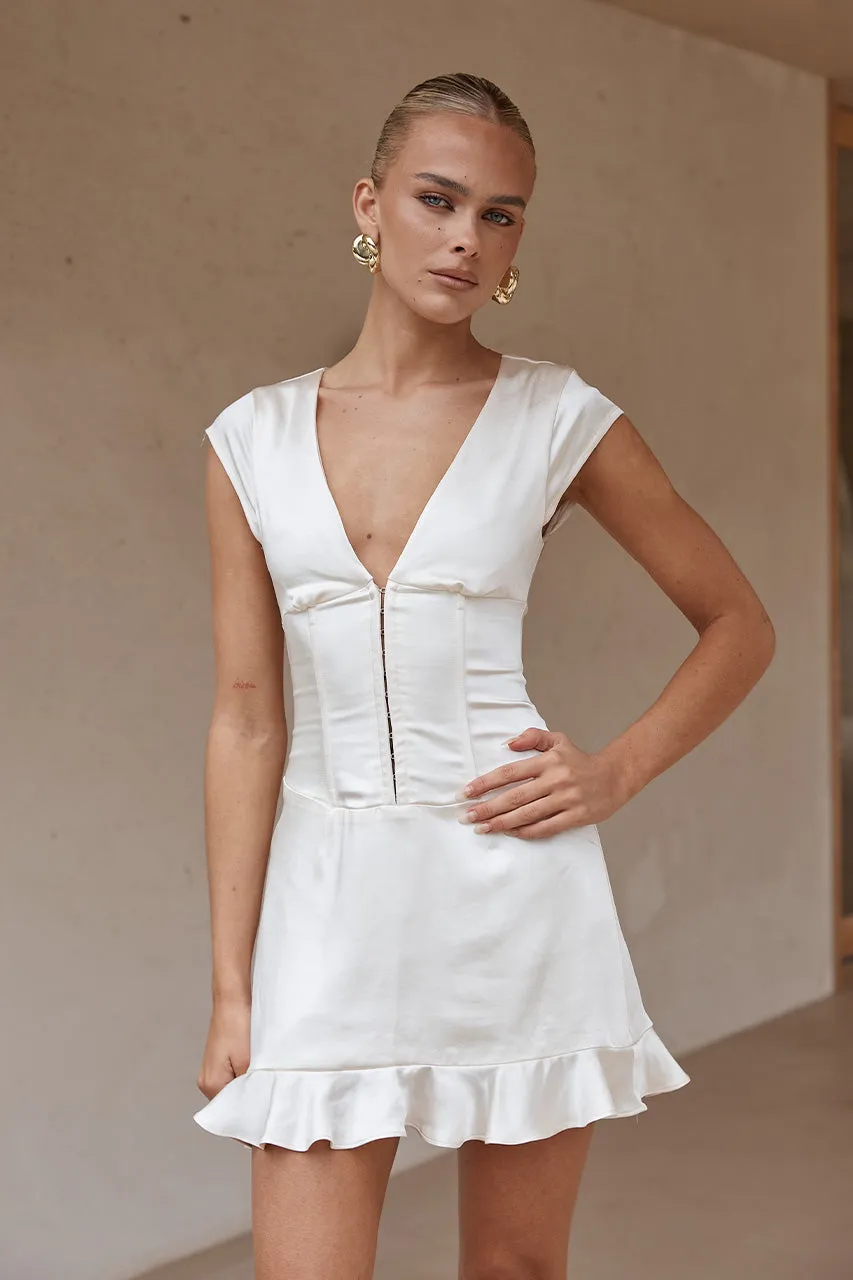 JOZIE MINI DRESS - IVORY sold by Runaway The Label product image thumbnail 4