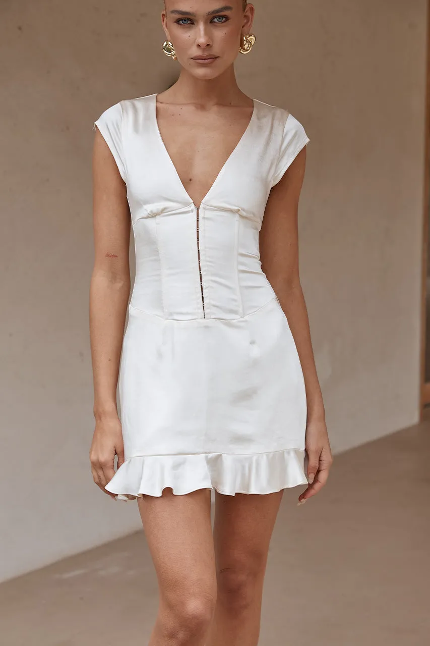 JOZIE MINI DRESS - IVORY sold by Runaway The Label product image thumbnail 5