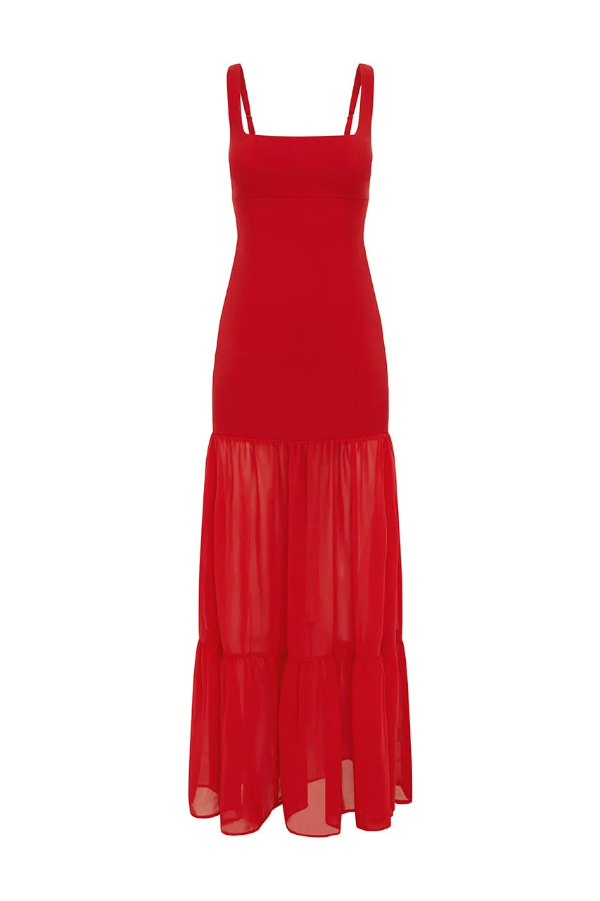 TAHLIA MAXI DRESS - RED sold by Runaway The Label