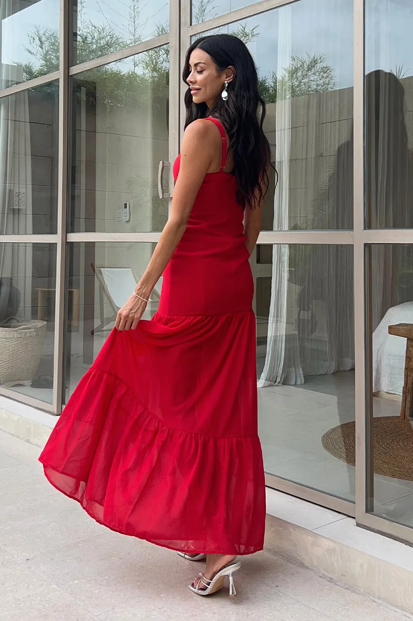 TAHLIA MAXI DRESS - RED sold by Runaway The Label product image thumbnail 3