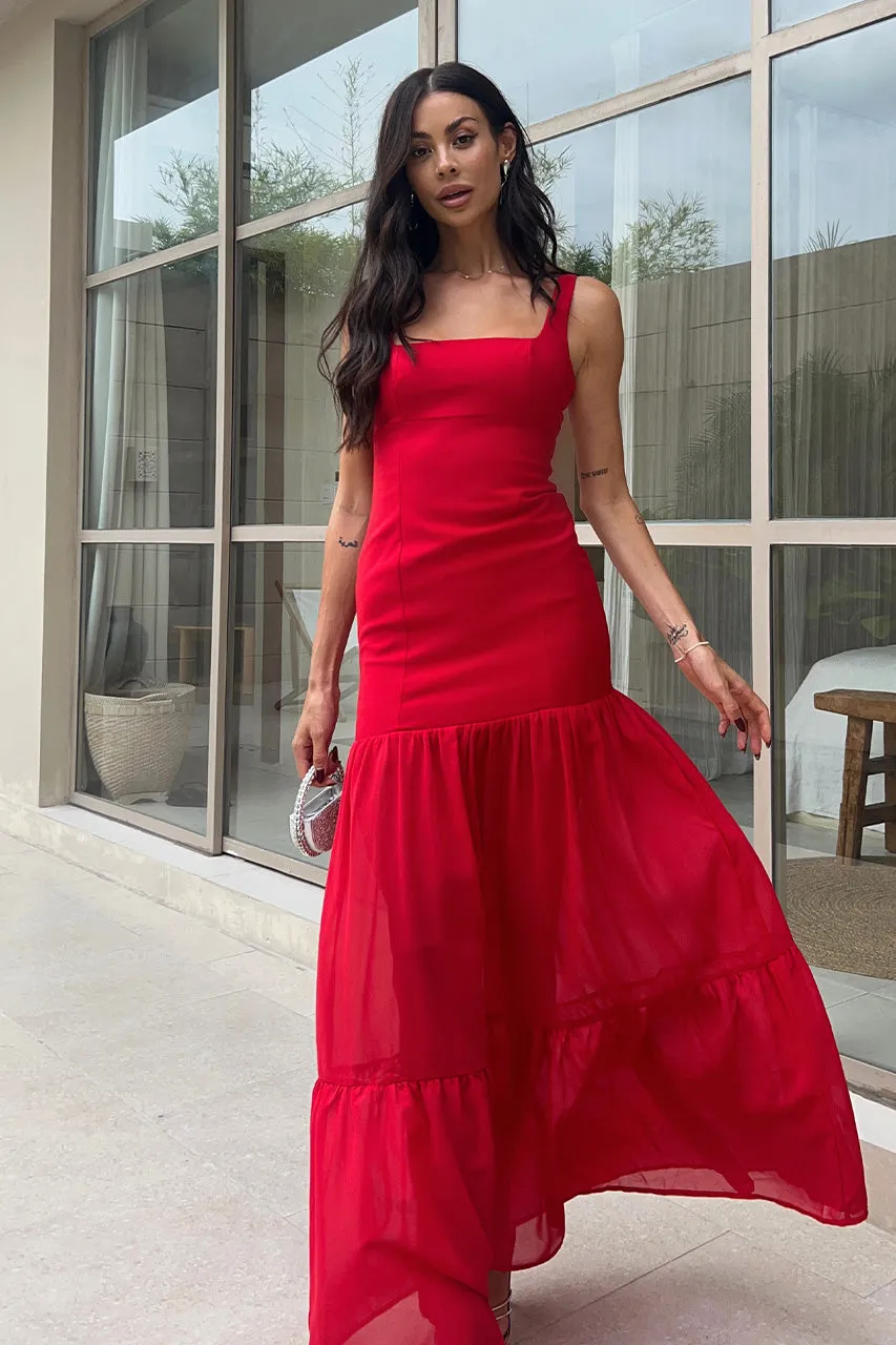 TAHLIA MAXI DRESS - RED sold by Runaway The Label product image thumbnail 4