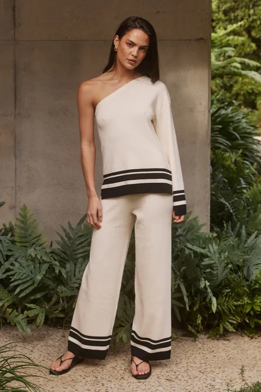 REMINGTON PANT - CREAM/BLACK sold by Runaway The Label