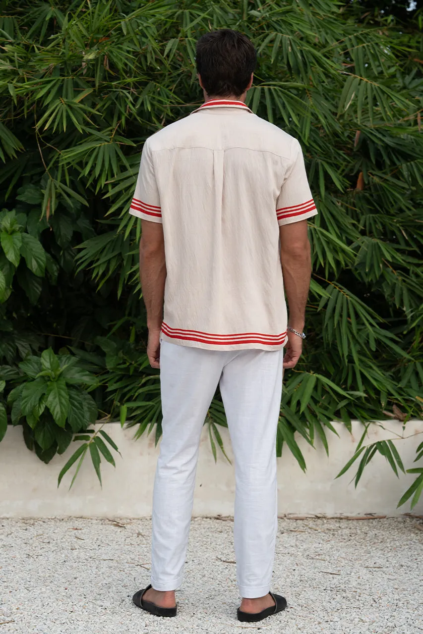 AKONI SHIRT - SAND/RED sold by Runaway The Label product image thumbnail 2