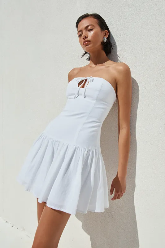 BRONWYN MINI DRESS - WHITE sold by Runaway The Label