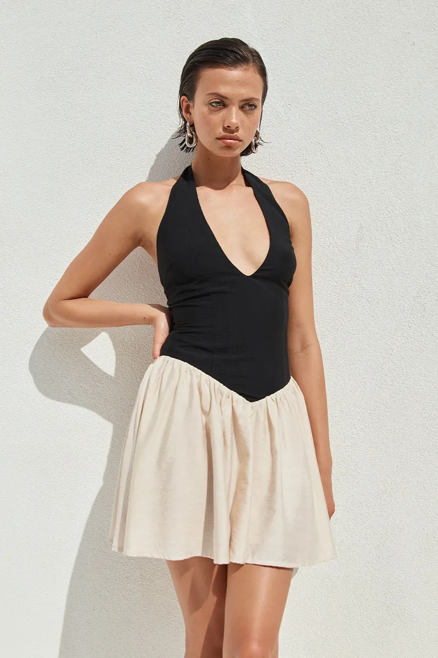 SAMMI MINI DRESS - BLACK/CREAM sold by Runaway The Label product image thumbnail 4