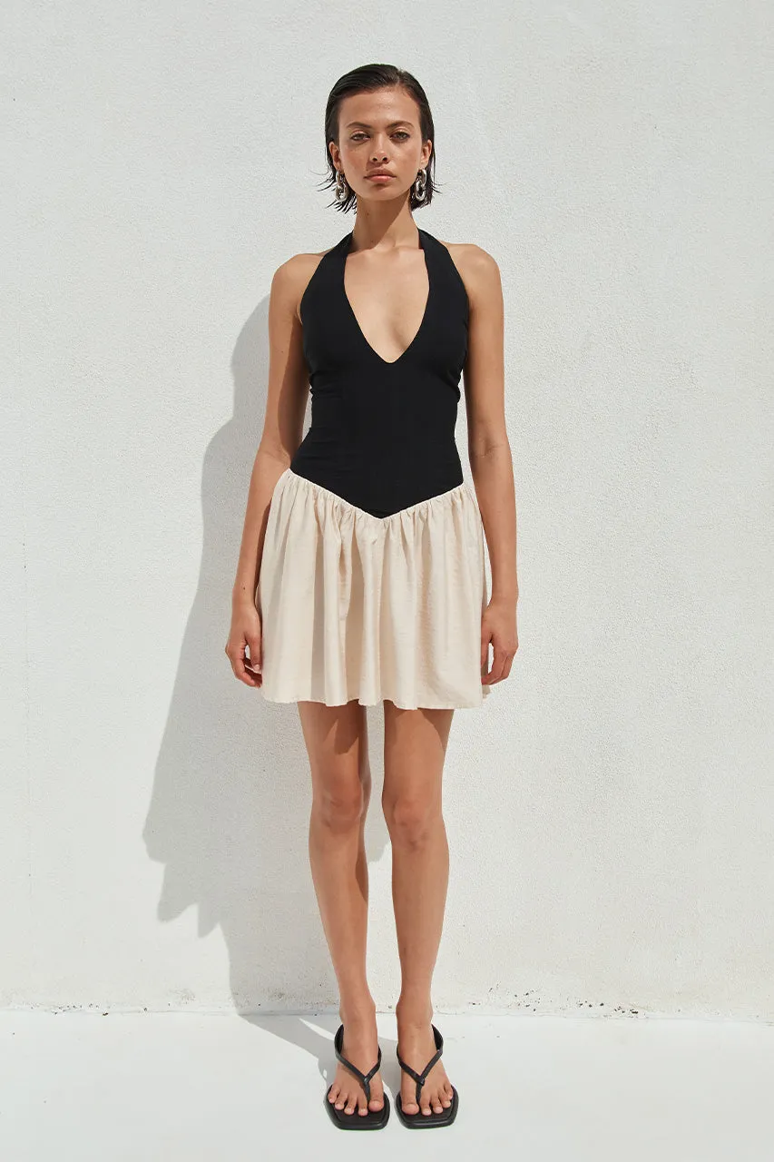 SAMMI MINI DRESS - BLACK/CREAM sold by Runaway The Label product image thumbnail 3