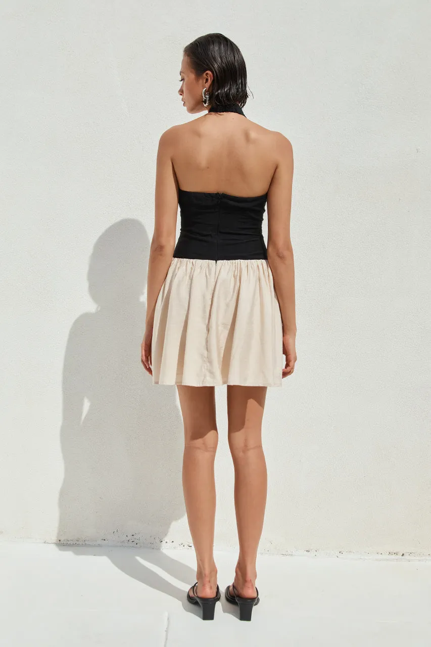 SAMMI MINI DRESS - BLACK/CREAM sold by Runaway The Label product image thumbnail 2