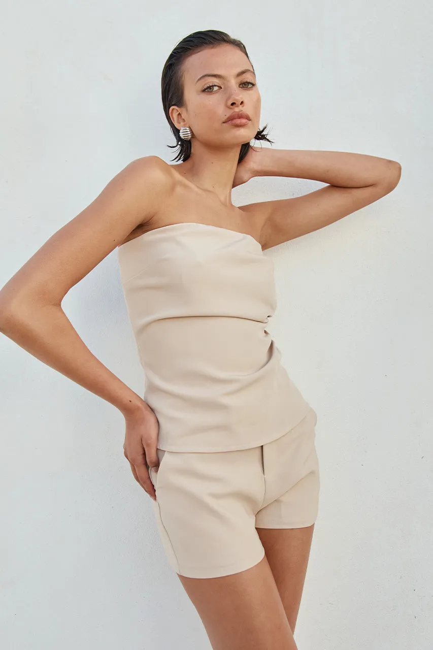 WINIFRED STRAPLESS TOP - SAND sold by Runaway The Label product image thumbnail 5
